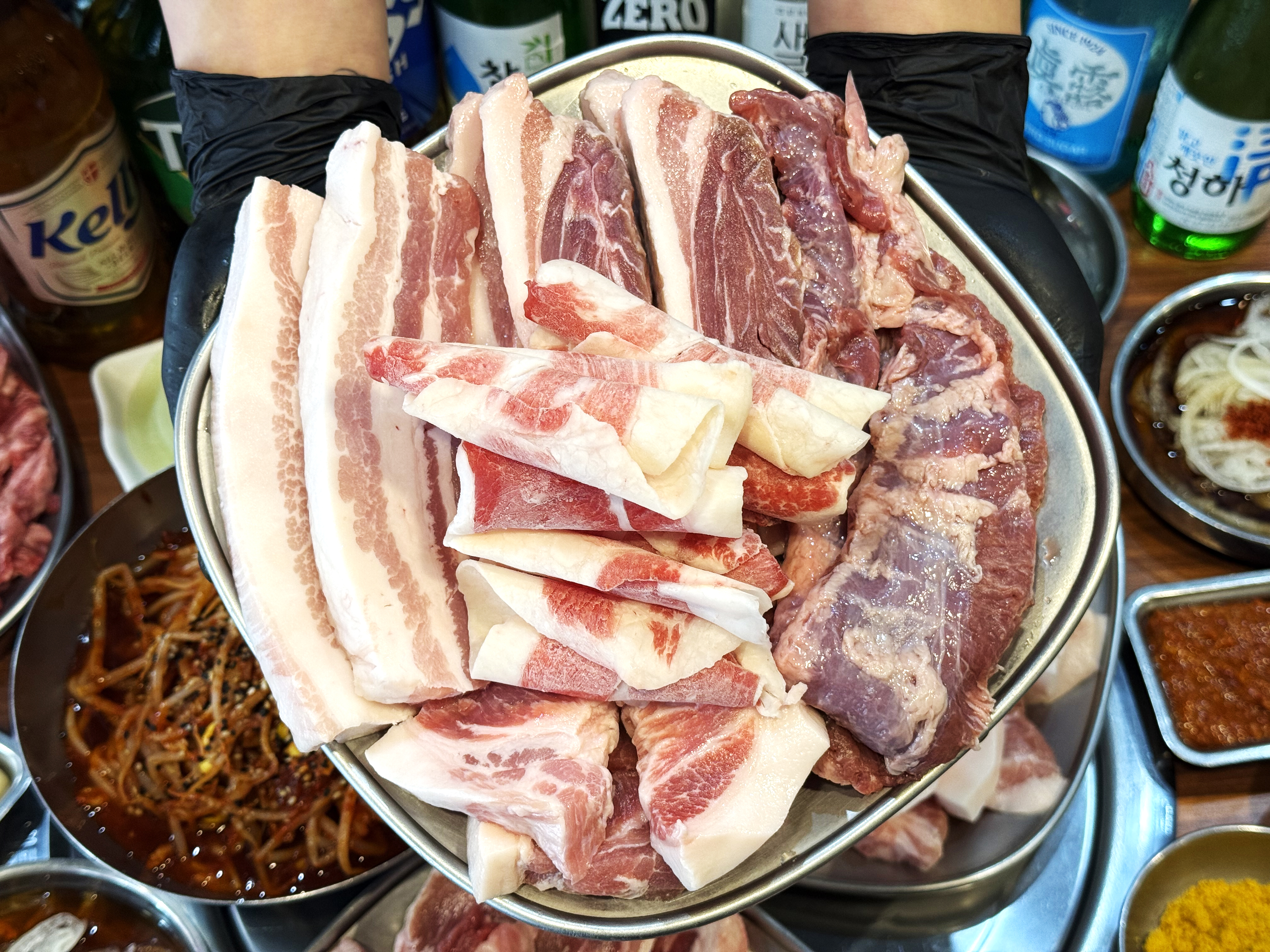 일구칠하나 모듬고기 — 다양한 부위 한 상
